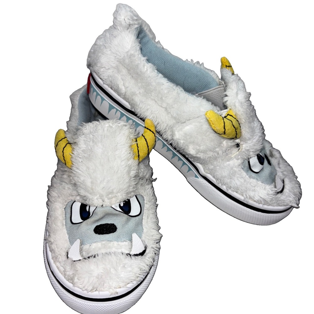 Vans Toddler Size 9 Monster‎ Yeti Furry Slip-On Sneakers